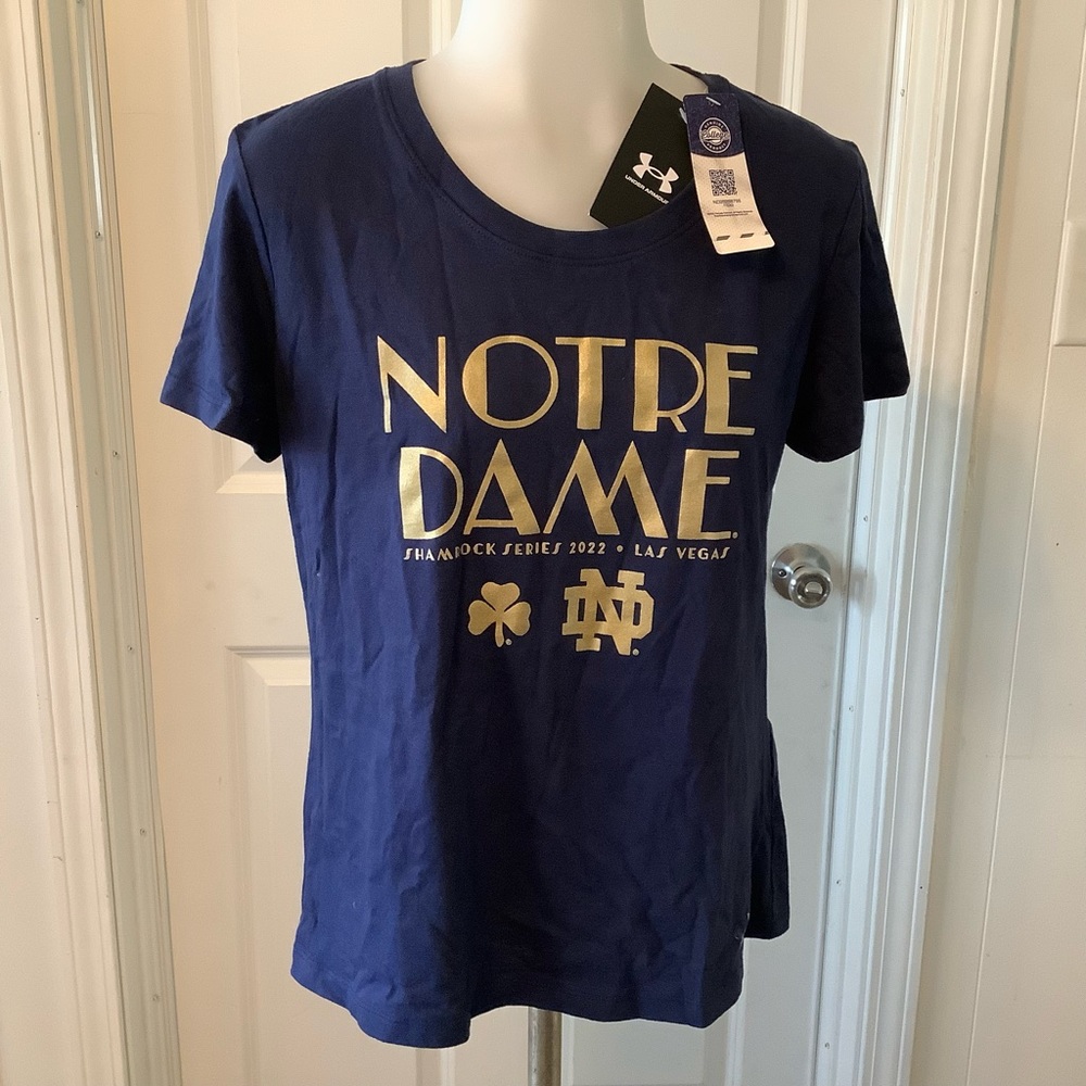 Under Armour Notre Dame shirt size medium NWT - Picture 1 of 9